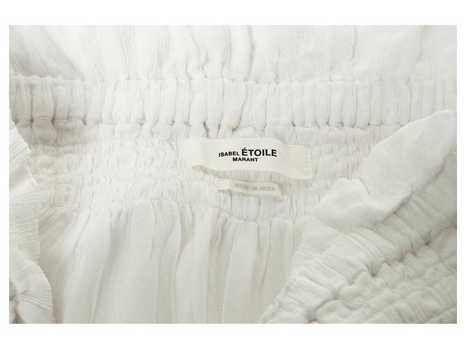 Isabel Marant Etoile Isabel Marant Étoile, shorts brancos com babados - vista 6