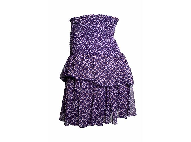 Falda de flores moradas imprimida joumi Maje Púrpura - vista 4