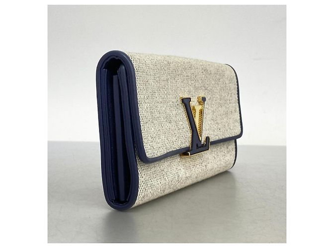 Cartera Larga Louis Vuitton Capucines M80435 Azul marino - vista 2