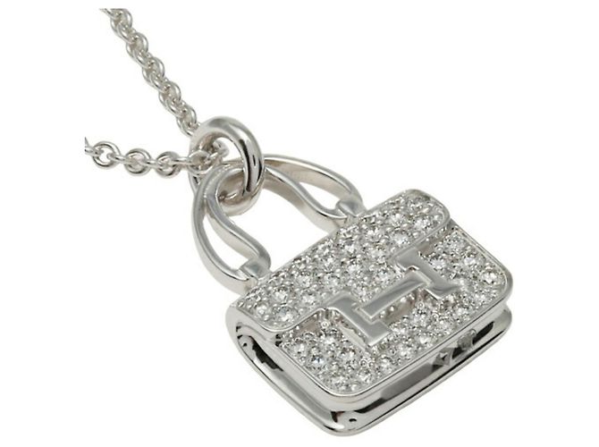 Hermès Hermes Amulett Constance K18WG Weißgoldkette - Ansicht 3