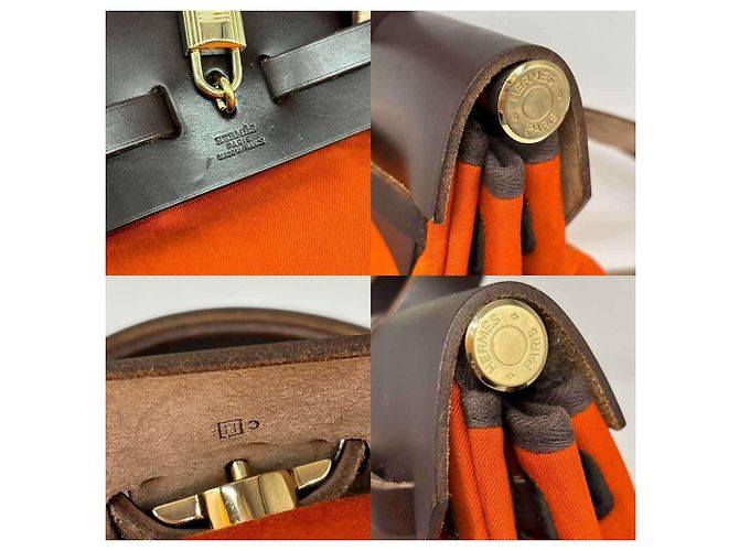 Zaino Her Bag di Hermès Marrone Arancione - vista 5