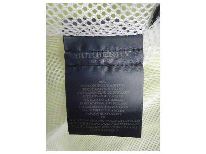Trench Burberry Verde Chiaro in Nylon - vista 9