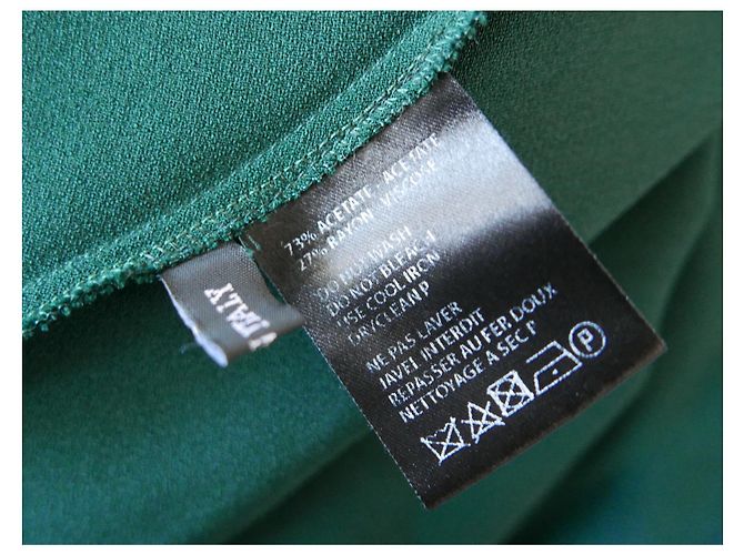 Haider Ackermann Haider Ackerman grünes Satin-Langarmkleid Dunkelgrün - Ansicht 8