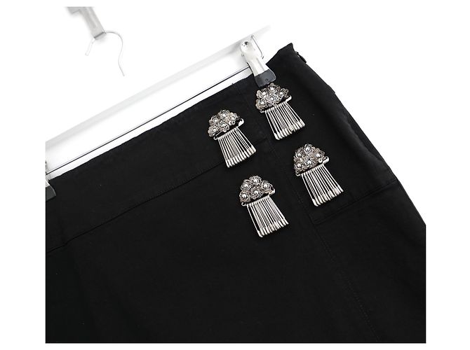 Falda lápiz adornada Pollini Vintage SS06 Negro - vista 3