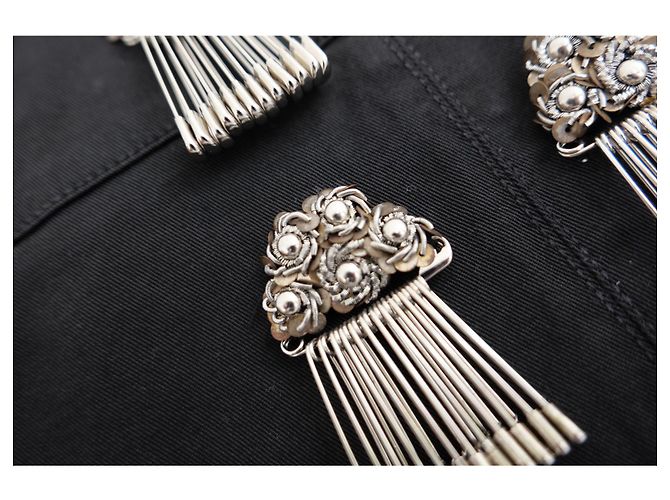 Falda lápiz adornada Pollini Vintage SS06 Negro - vista 5