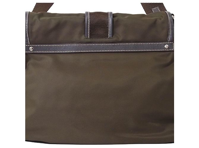 Prada Khaki Nylon Schultertasche - Ansicht 5