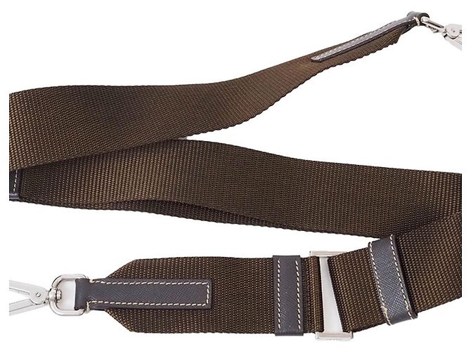 Prada Khaki Nylon Schultertasche - Ansicht 8
