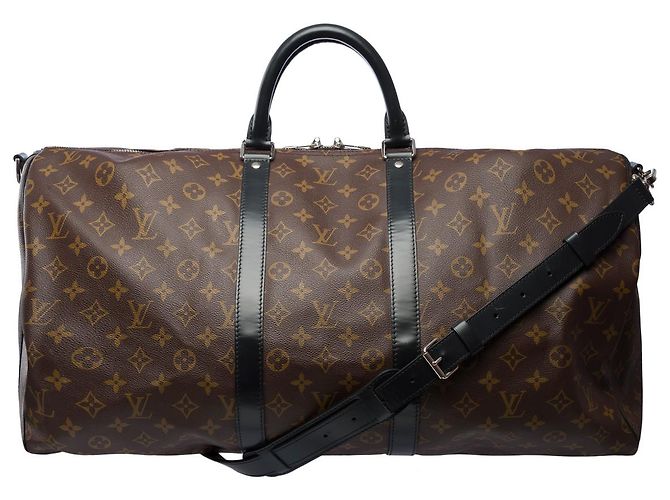 Bolsa LOUIS VUITTON Keepall em Lona Marrom - 102026 - vista 3