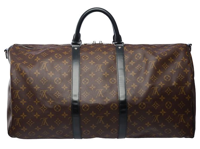 Bolsa LOUIS VUITTON Keepall em Lona Marrom - 102026 - vista 4