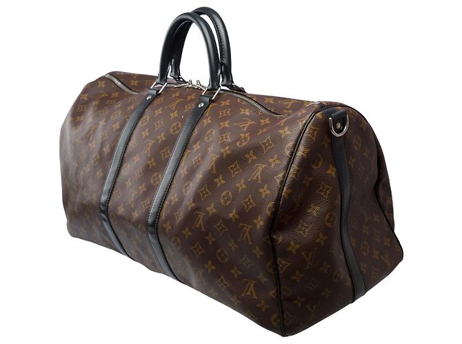 Bolsa LOUIS VUITTON Keepall em Lona Marrom - 102026 - vista 6