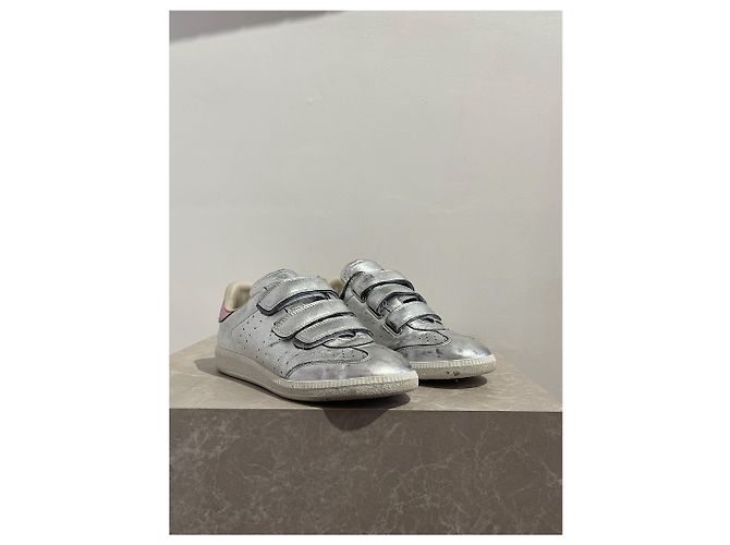 Sneakers ISABEL MARANT T.EU 37 Pelle Argento - vista 2