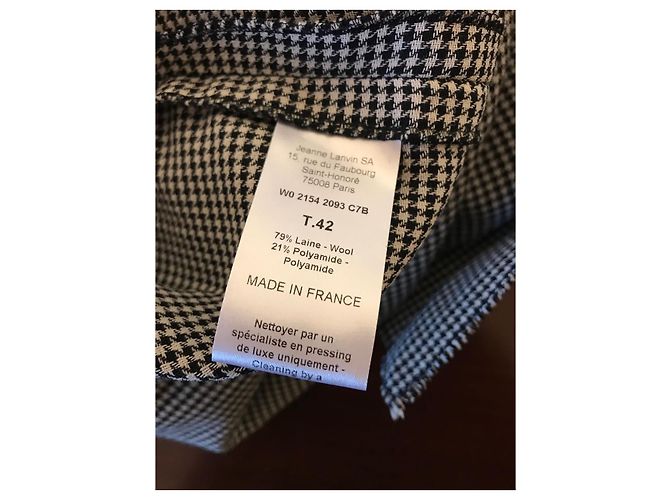 LANVIN Kleider T.FR 42 Wolle Schwarz - Ansicht 4