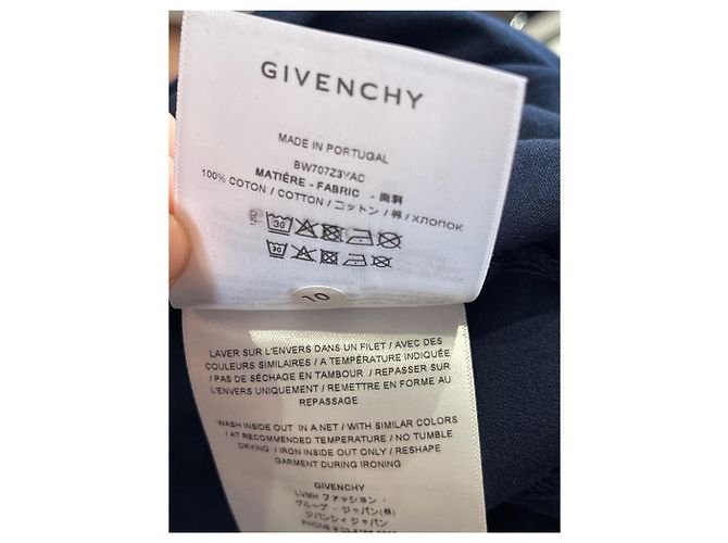 T-shirt GIVENCHY T.International S Cotone Blu - vista 6