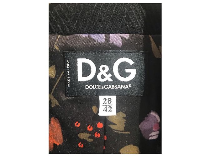 DOLCE & GABBANA Abrigos T.IT 42 Lana Negro - vista 4