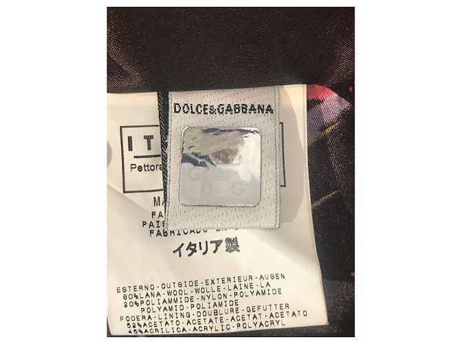 DOLCE & GABBANA Abrigos T.IT 42 Lana Negro - vista 5