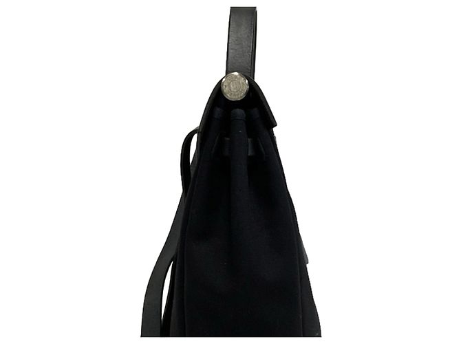 Zaino Hermès Toile Herbag GM nero - vista 11
