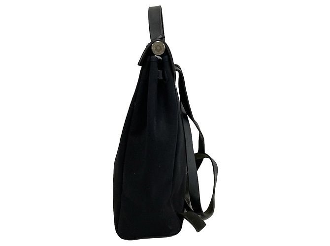 Zaino Hermès Toile Herbag GM nero - vista 2