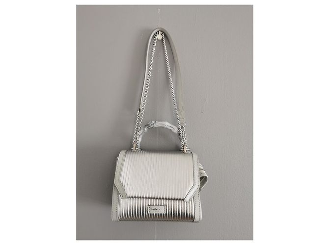 Borsa Lancel Ninon in pelle argentata Argento - vista 2