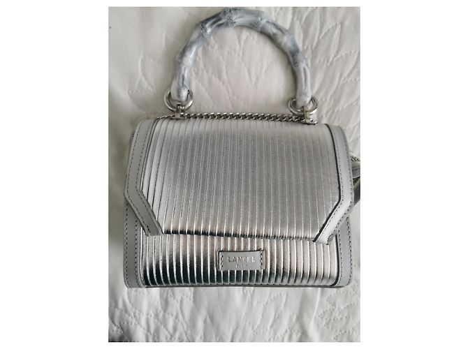 Borsa Lancel Ninon in pelle argentata Argento - vista 3