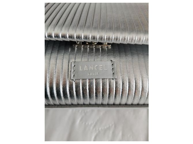 Borsa Lancel Ninon in pelle argentata Argento - vista 4