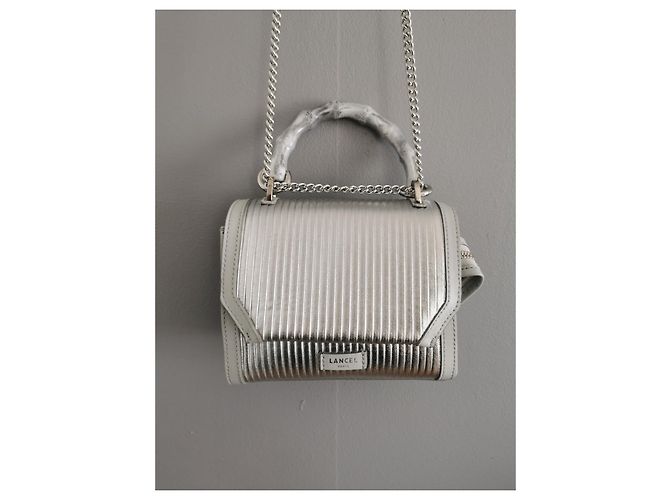 Borsa Lancel Ninon in pelle argentata Argento - vista 6