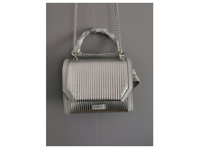 Borsa Lancel Ninon in pelle argentata Argento - vista 7