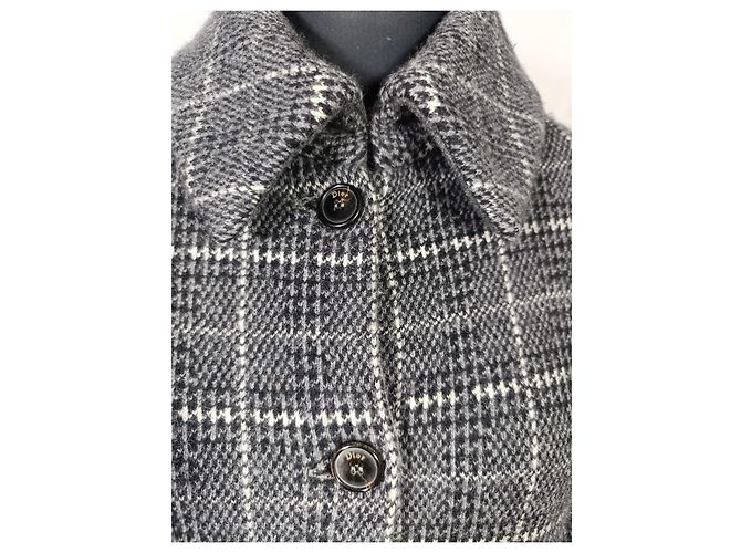 Christian Dior Grey Wool Jacket with Belt - view 3
