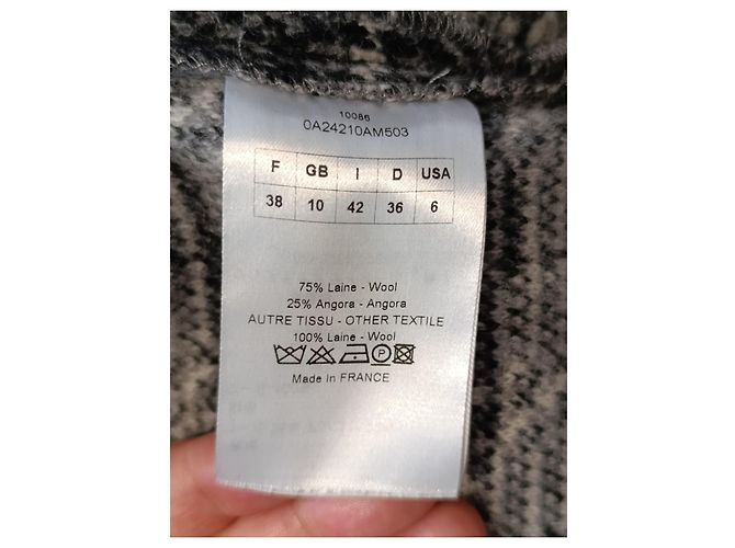 Christian Dior Grey Wool Jacket with Belt - view 6