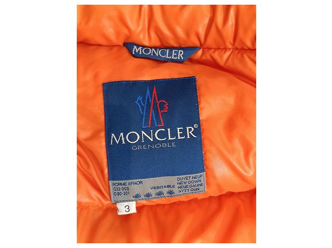 Giacca a Piuma Moncler Gronoble Donna Arancione - vista 4