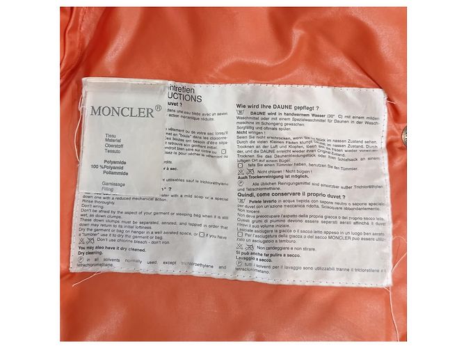 Giacca a Piuma Moncler Gronoble Donna Arancione - vista 5