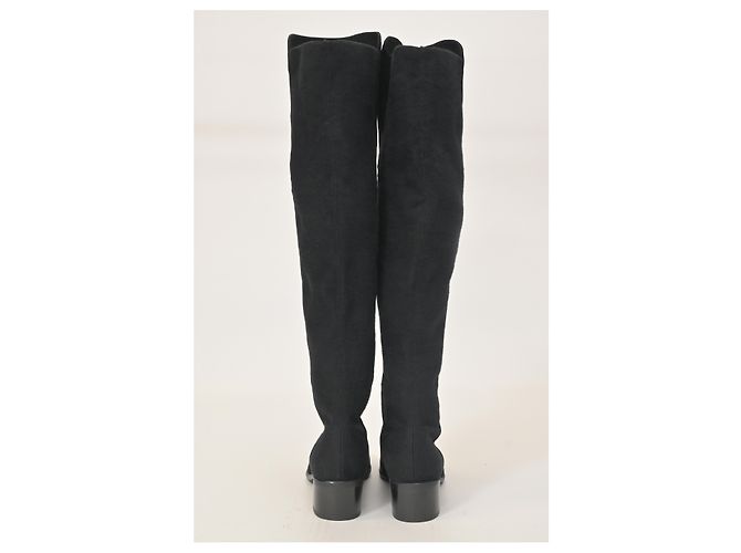 Stivali Tia sopra il ginocchio Stuart Weitzman in suede nero - vista 10