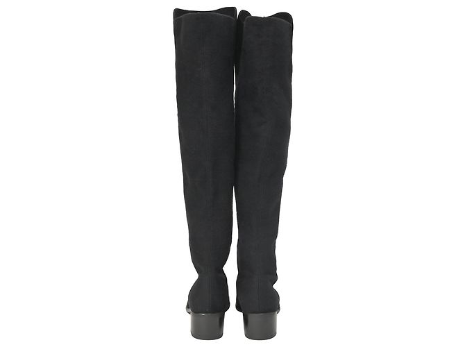 Stivali Tia sopra il ginocchio Stuart Weitzman in suede nero - vista 3