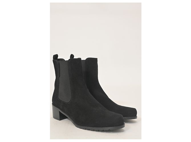 Stivali Chelsea Laine Stuart Weitzman in suede nero - vista 10