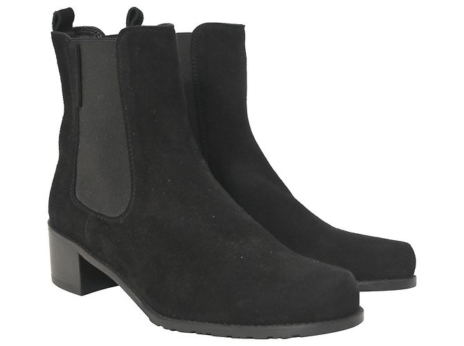Stivali Chelsea Laine Stuart Weitzman in suede nero - vista 4