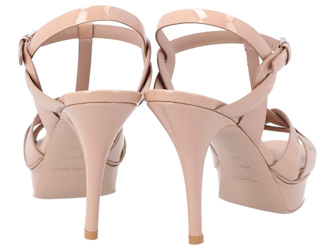 Sandali con piattaforma Tribute Saint Laurent Beige Marrone - vista 5