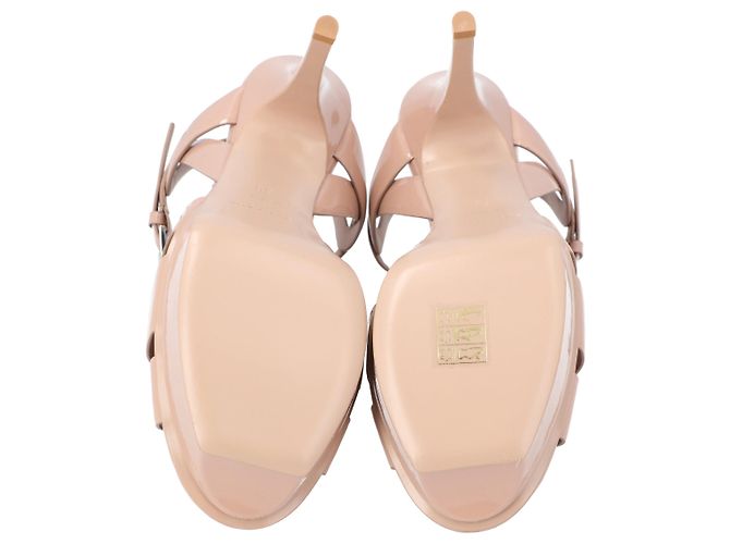 Sandali con piattaforma Tribute Saint Laurent Beige Marrone - vista 6