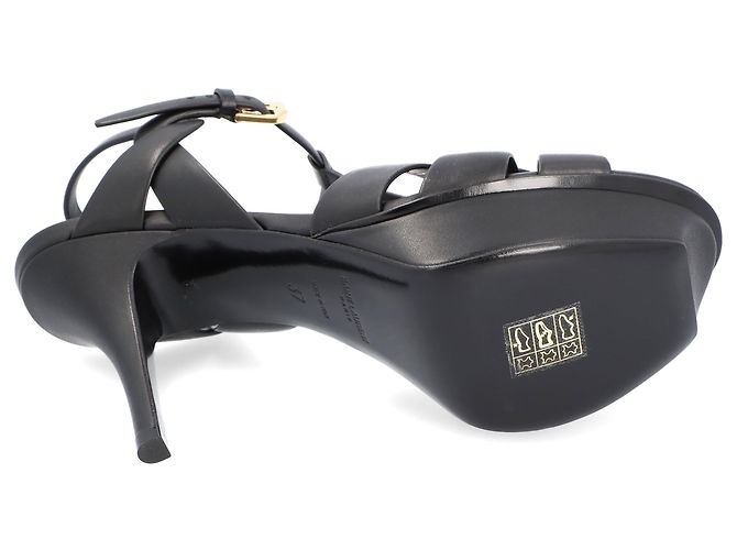 Sandali con piattaforma Tribute Saint Laurent neri Nero - vista 4