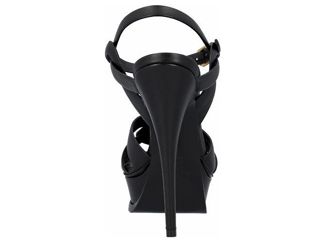 Sandali con piattaforma Tribute Saint Laurent neri Nero - vista 3
