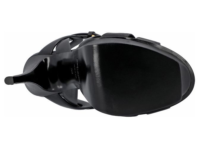 Sandali con piattaforma Tribute Saint Laurent neri Nero - vista 4