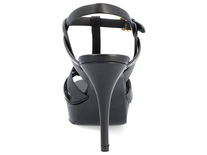 Sandali con piattaforma Tribute Saint Laurent neri Nero - vista 3