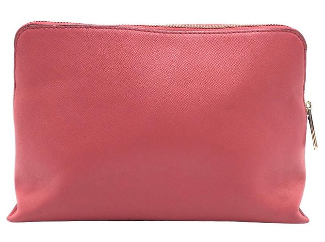 COACH Pouch in pelle di vitello Rosa - vista 2