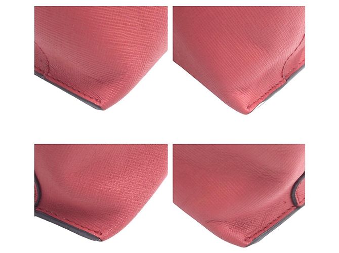 COACH Pouch in pelle di vitello Rosa - vista 3