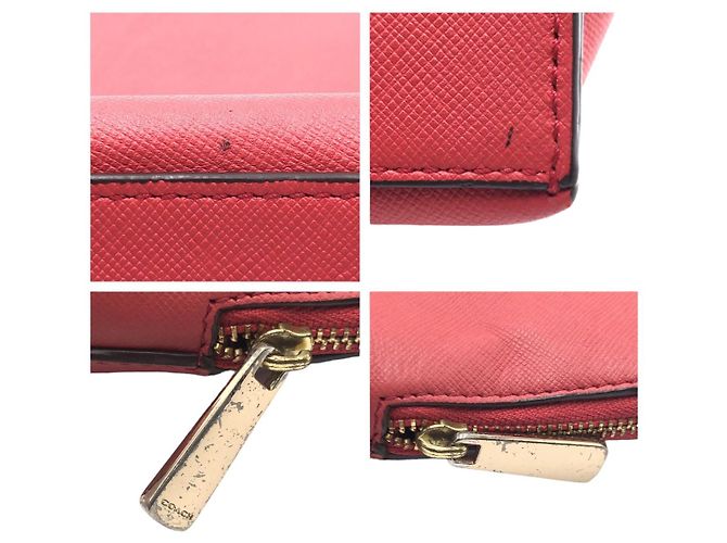 COACH Pouch in pelle di vitello Rosa - vista 5