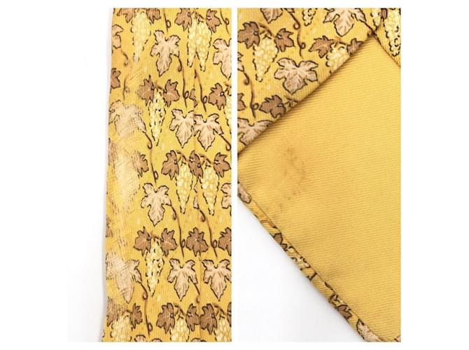 Cravatta in seta Hermès 7663SA Giallo - vista 6