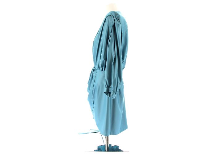 Balenciaga Kleid T.FR 38 Polyester Blau - Ansicht 3