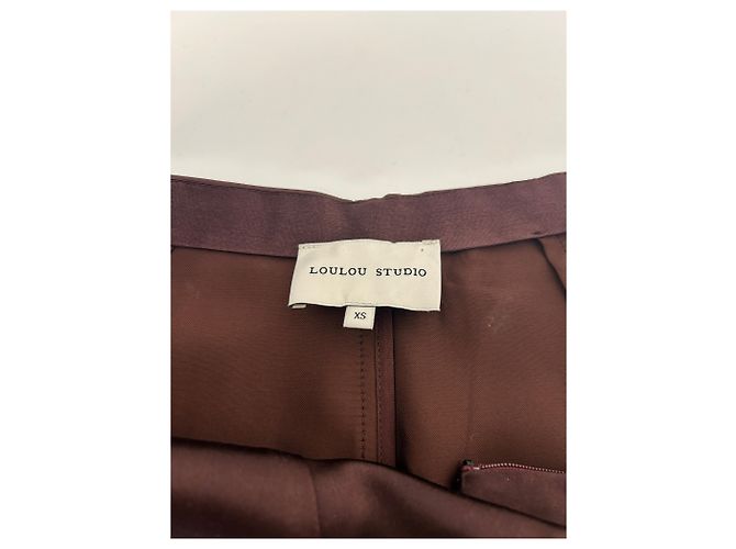 Autre Marque Faldas Loulou studio T.International XS Seda Burdeos - vista 5