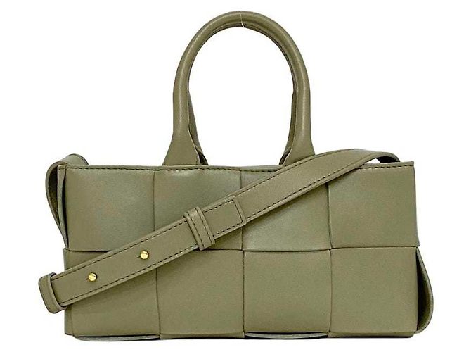 Borsa in pelle verde chiaro Bottega Veneta - vista 2