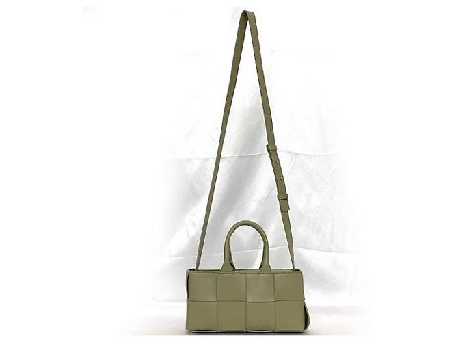 Borsa in pelle verde chiaro Bottega Veneta - vista 3