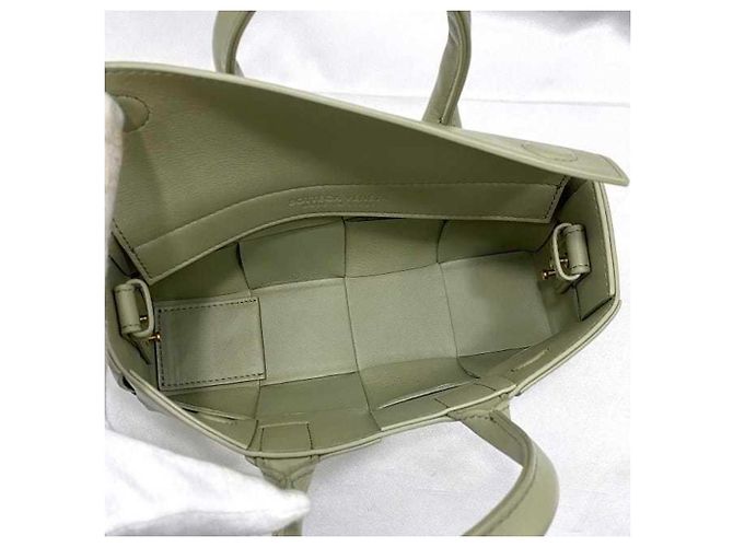 Borsa in pelle verde chiaro Bottega Veneta - vista 8