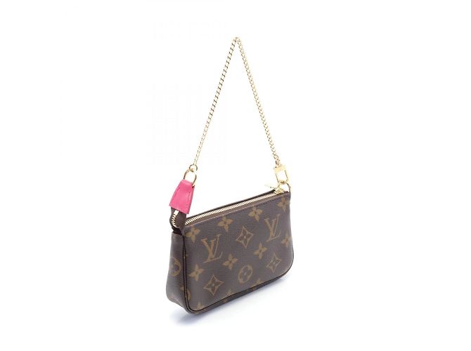 Borsa Louis Vuitton Pochette Accessoires Vivienne Holiday Marrone Rosa Multicolore - vista 3